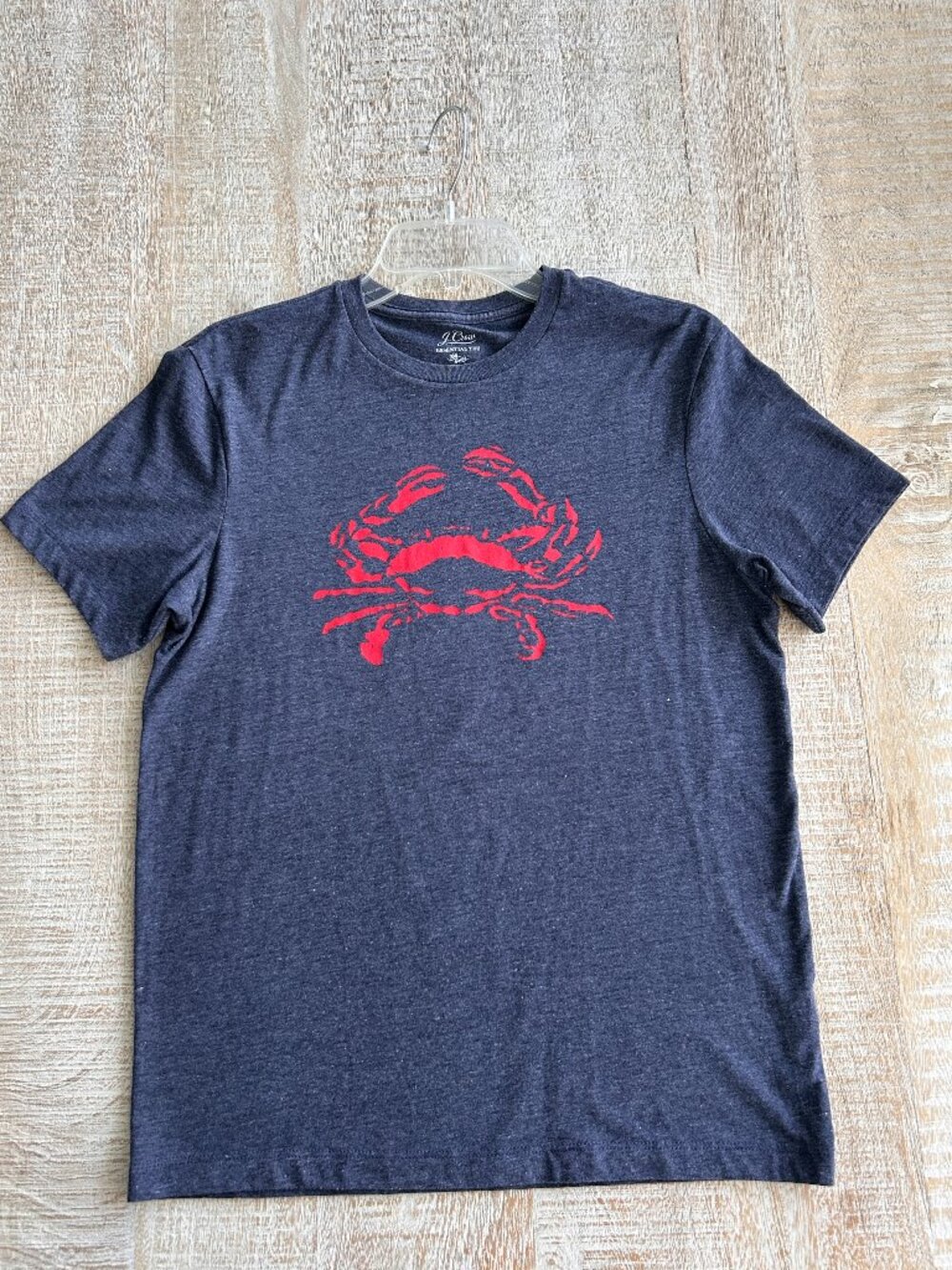 J Crew men’s blue cotton crewneck short sleeve graphic crab t-shirt top small - Picture 2 of 7